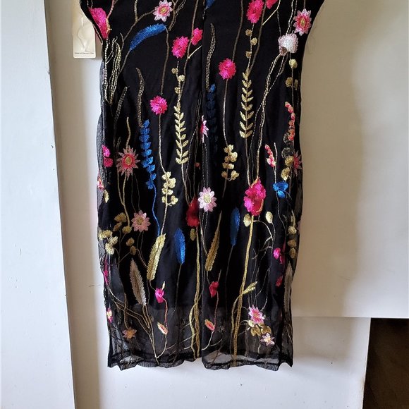 Hot Gal Women's Halter Style Summer Dress Sleeveless Knee Length Embroidered - Picture 10 of 10